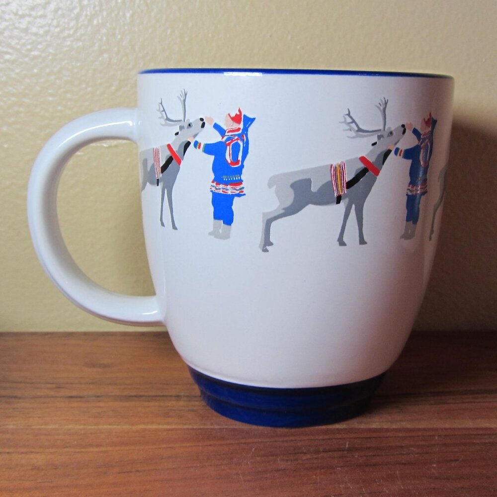*BOGO mugs* 14 oz mug Scandi reindeer bergquist imports berggren (W5924)